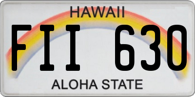 HI license plate FII630