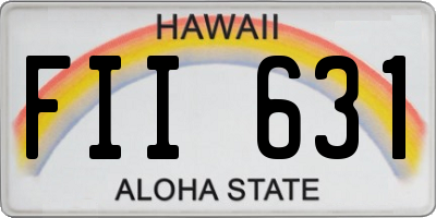 HI license plate FII631