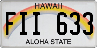 HI license plate FII633