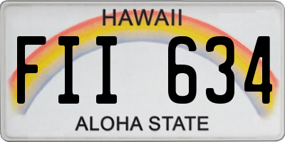 HI license plate FII634