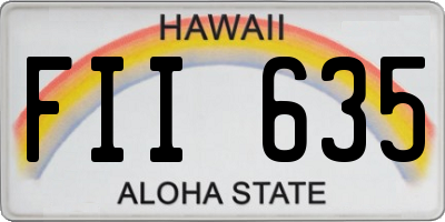HI license plate FII635