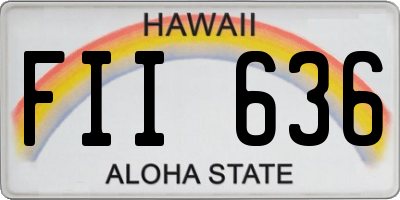 HI license plate FII636