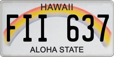 HI license plate FII637