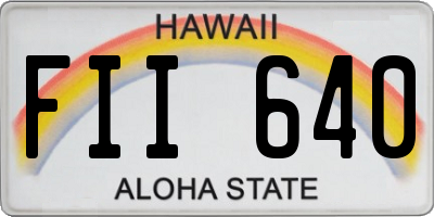 HI license plate FII640