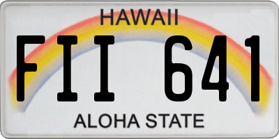HI license plate FII641
