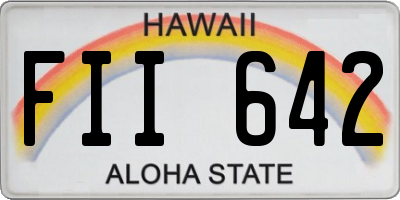 HI license plate FII642