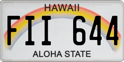 HI license plate FII644