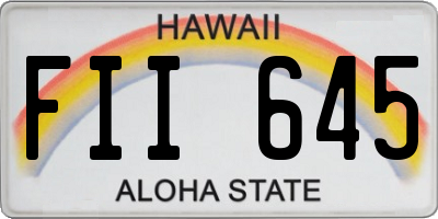 HI license plate FII645