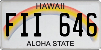 HI license plate FII646