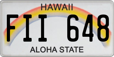 HI license plate FII648