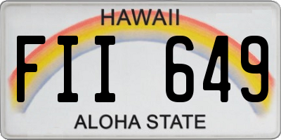 HI license plate FII649