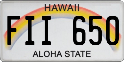 HI license plate FII650