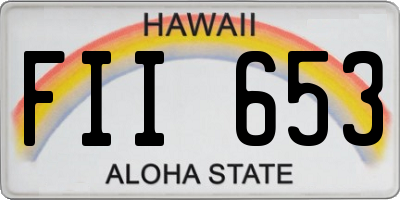 HI license plate FII653