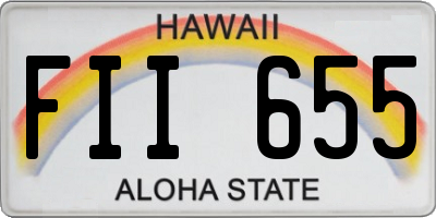 HI license plate FII655