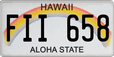 HI license plate FII658