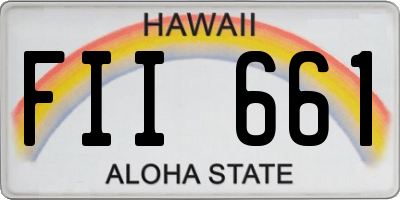 HI license plate FII661