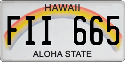 HI license plate FII665