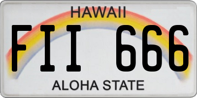 HI license plate FII666