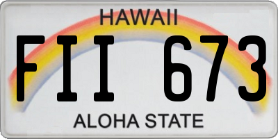 HI license plate FII673