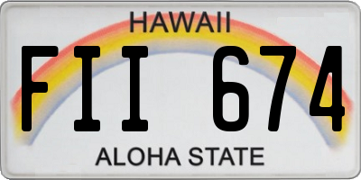 HI license plate FII674