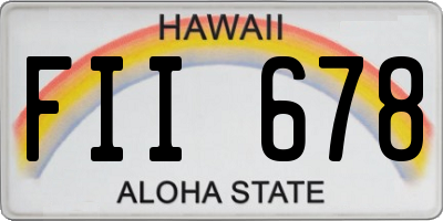 HI license plate FII678