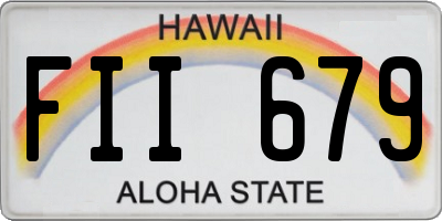 HI license plate FII679