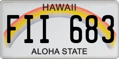 HI license plate FII683