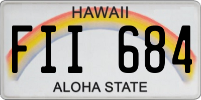 HI license plate FII684