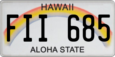 HI license plate FII685