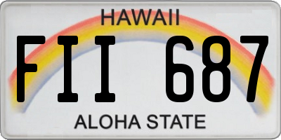 HI license plate FII687