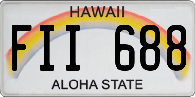 HI license plate FII688