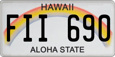 HI license plate FII690