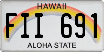HI license plate FII691