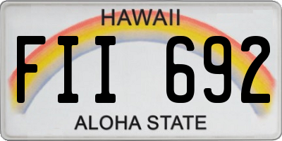 HI license plate FII692