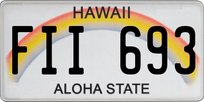 HI license plate FII693