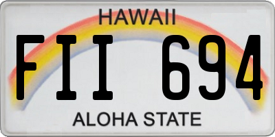 HI license plate FII694