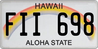 HI license plate FII698