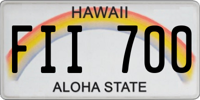 HI license plate FII700