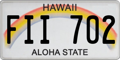 HI license plate FII702