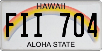 HI license plate FII704