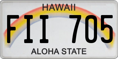 HI license plate FII705