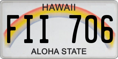 HI license plate FII706