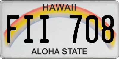 HI license plate FII708