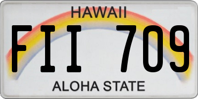 HI license plate FII709