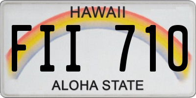 HI license plate FII710