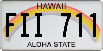 HI license plate FII711