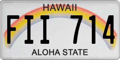HI license plate FII714