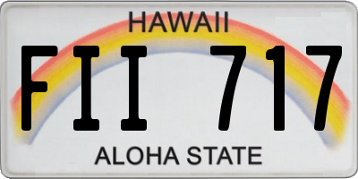 HI license plate FII717