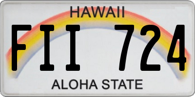 HI license plate FII724