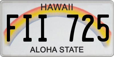 HI license plate FII725